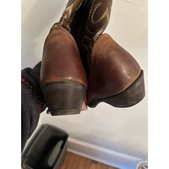 LAREDO WOMENS SZ 9 KADI TAN DISTRESSED BROWN LEATHER WESTERN COWGIRL BOOTS 5742 - Picture 8 of 9